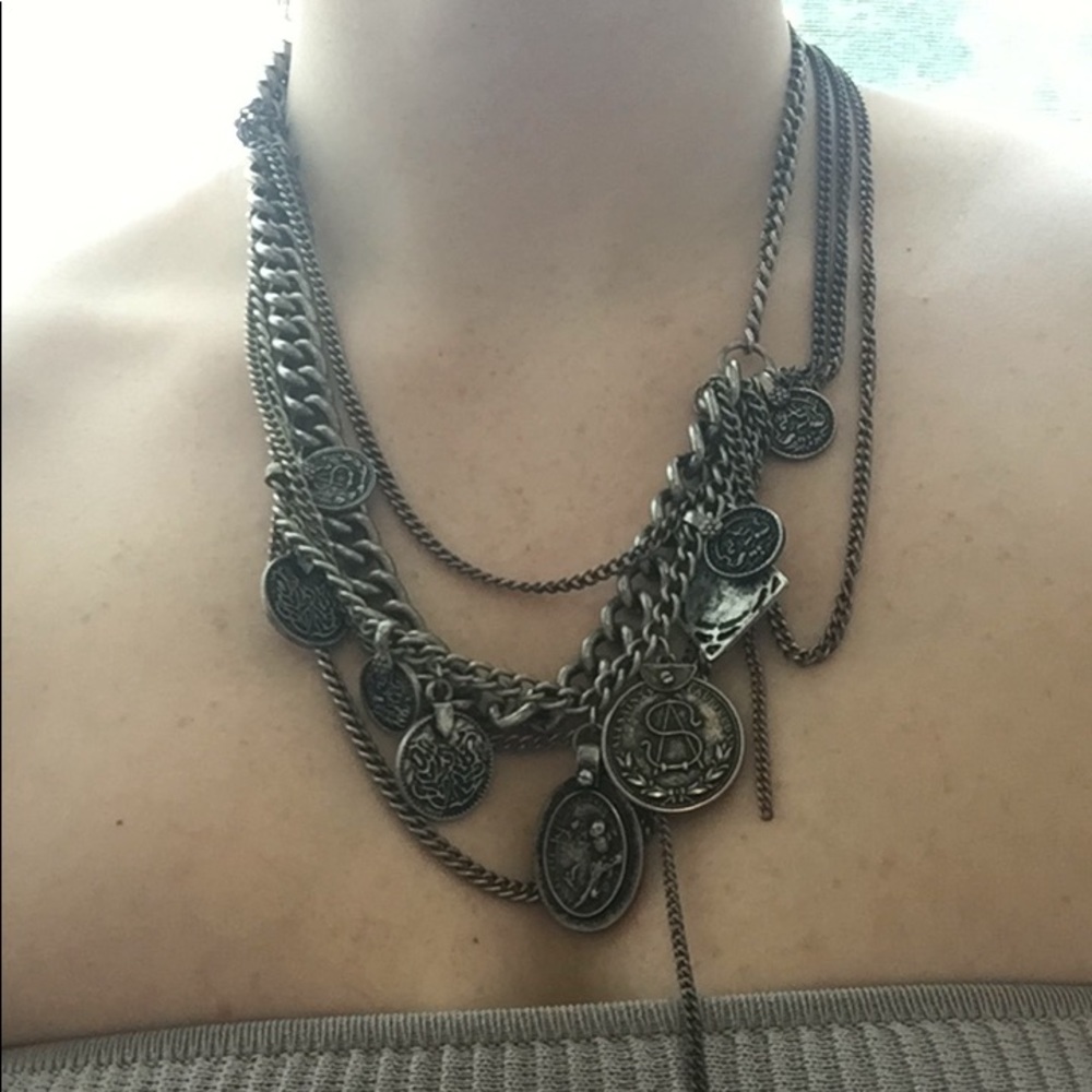 All Saints silver necklace